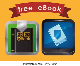 elearning concept with ebook icons  design, vector illustration 10 eps graphic.