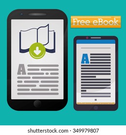 elearning concept with ebook icons  design, vector illustration 10 eps graphic.