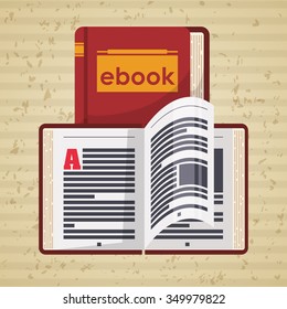 elearning concept with ebook icons  design, vector illustration 10 eps graphic.