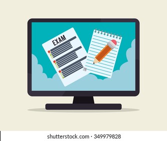 elearning concept with education icons  design, vector illustration 10 eps graphic.