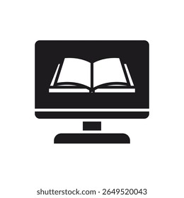 E-learning Concept with Open Book on Computer Screen