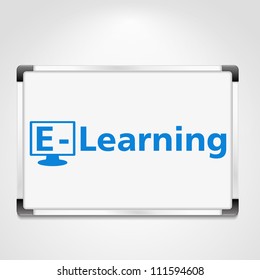 E-Learning concept, vector eps10 illustration
