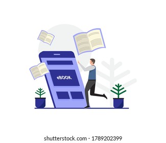 E-learning concept vector illustration flat design