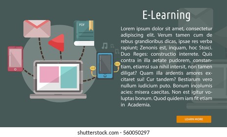 E-Learning Conceptual Banner