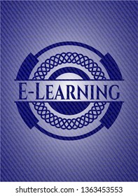E-Learning denim background
