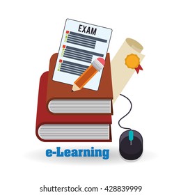 E-learning design. Education icon. Isolated illustration
