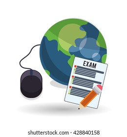 E-learning design. Education icon. Isolated illustration