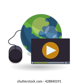 E-learning design. Education icon. Isolated illustration