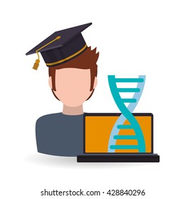 E-learning design. Education icon. Isolated illustration