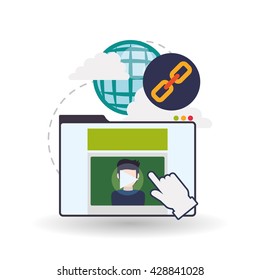 E-learning design. Education icon. Isolated illustration