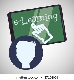 E-learning design. education icon. online concept, vector illustration