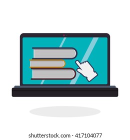 E-learning design. education icon. online concept, vector illustration
