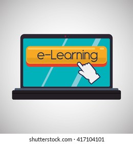 E-learning design. education icon. online concept, vector illustration