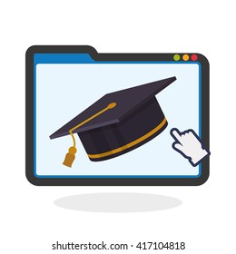 E-learning design. education icon. online concept, vector illustration