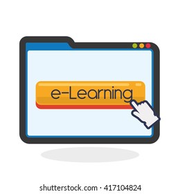 E-learning design. education icon. online concept, vector illustration