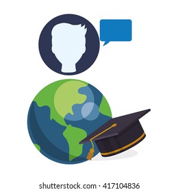 E-learning design. education icon. online concept, vector illustration