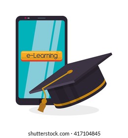 E-learning design. education icon. online concept, vector illustration