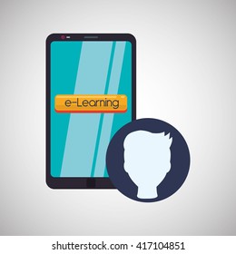 E-learning design. education icon. online concept, vector illustration