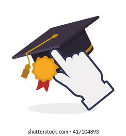 E-learning design. education icon. online concept, vector illustration