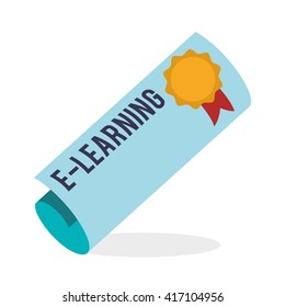 E-learning design. education icon. online concept, vector illustration