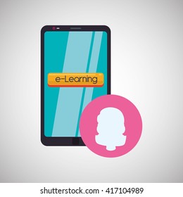 E-learning design. education icon. online concept, vector illustration