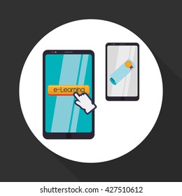 E-learning design. education icon. online concept