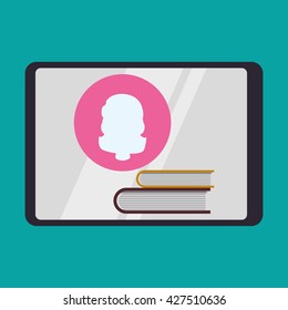 E-learning design. education icon. online concept