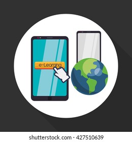 E-learning design. education icon. online concept