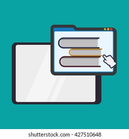 E-learning design. education icon. online concept
