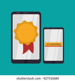 E-learning design. education icon. online concept