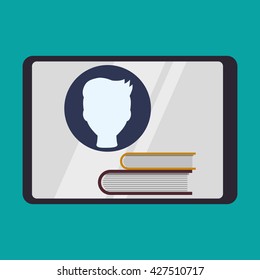 E-learning design. education icon. online concept