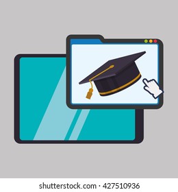 E-learning design. education icon. online concept