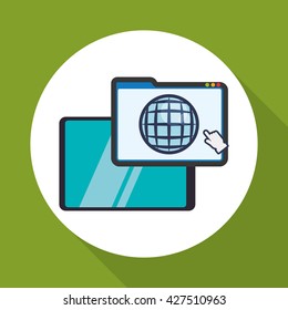 E-learning design. education icon. online concept