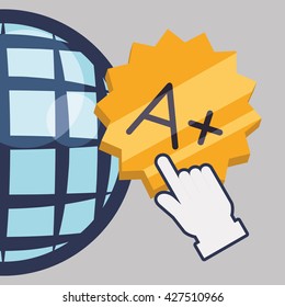 E-learning design. education icon. online concept