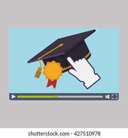 E-learning design. education icon. online concept