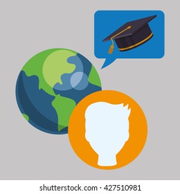 E-learning design. education icon. online concept