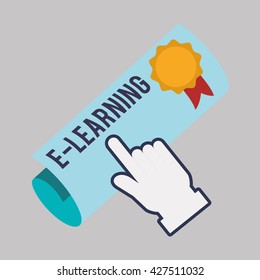 E-learning design. education icon. online concept