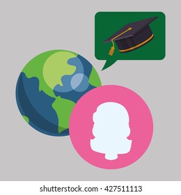 E-learning design. education icon. online concept