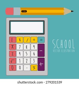e-learning design over blue background, vector illustration