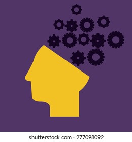 e-learning design over purple background, vector illustration