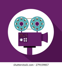 e-learning design over purple background, vector illustration