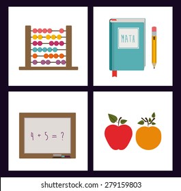 e-learning design over white background, vector illustration
