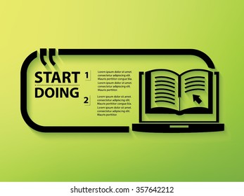 E-learning Design and text box,vector