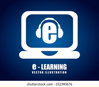 e-learning design, vector illustration eps10 graphic 