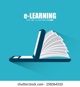 e-learning design, vector illustration eps10 graphic 