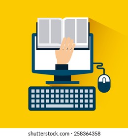 e-learning design, vector illustration eps10 graphic 