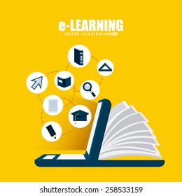 e-learning design, vector illustration eps10 graphic 