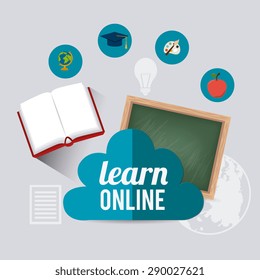 elearning digital design, vector illustration eps 10