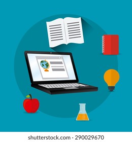 elearning digital design, vector illustration eps 10