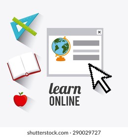 elearning digital design, vector illustration eps 10